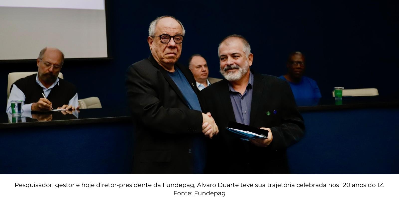 Álvaro Duarte é homenageado nos 120 anos do Instituto de Zootecnia por sua contribuição à pesquisa pecuária